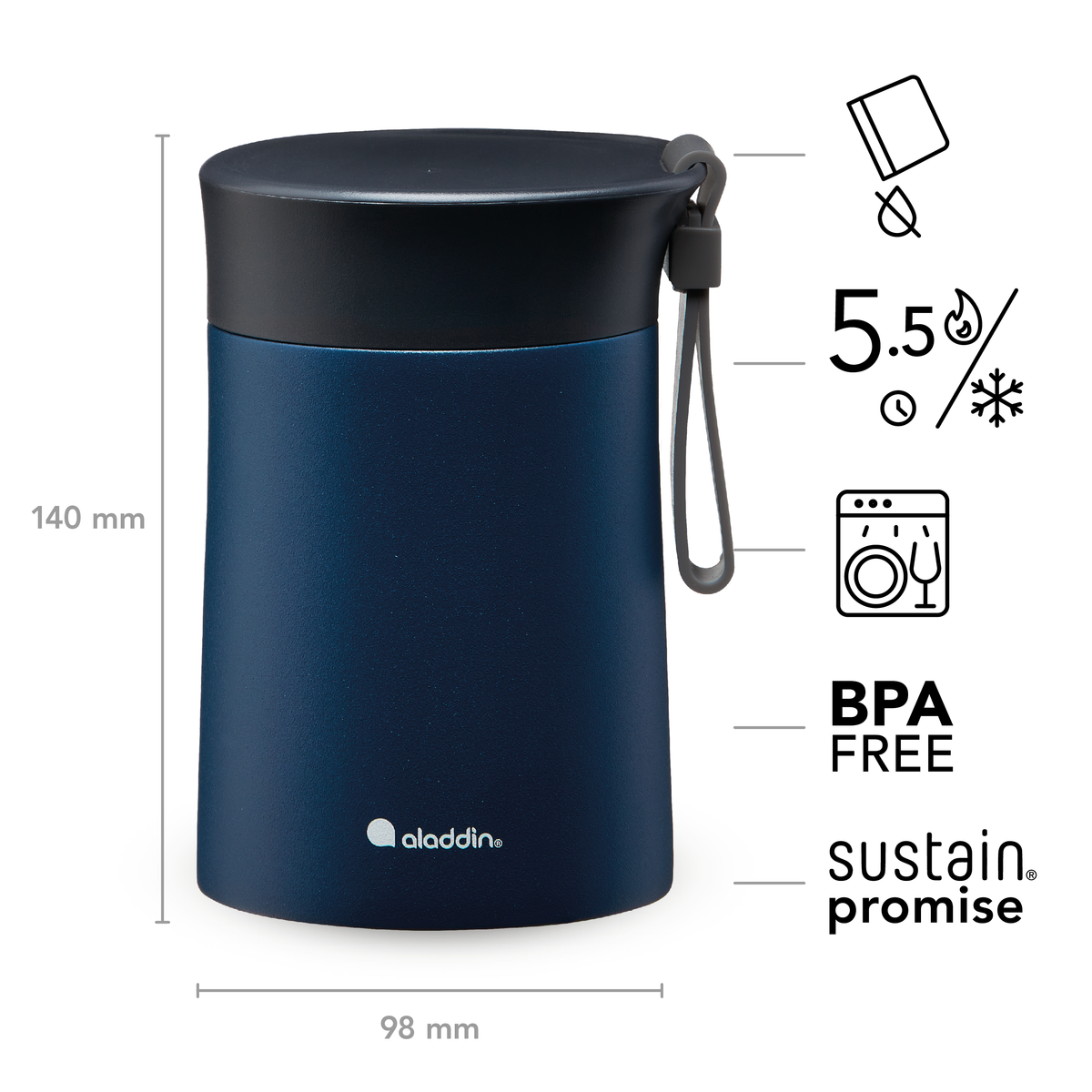 Contigo Huron 0,47 l thermo mug grey